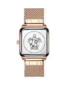 Set Montre Femme 2 Bracelets Gold Plaza en Acier & Cuir rose doré/noir