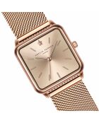 Set Montre Femme & Bracelet Gold Plaza en Acier rose doré