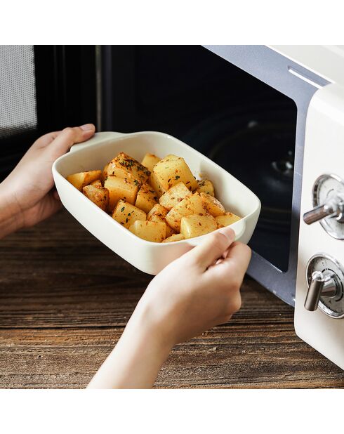 Plat À Four rectangle Octave beige - 22x13.5 cm