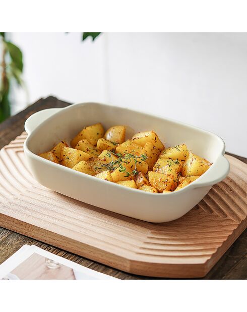 Plat À Four rectangle Octave beige - 22x13.5 cm