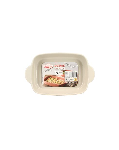 Plat À Four rectangle Octave beige - 22x13.5 cm