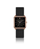 Set Montre Femme 2 Bracelets Night Plaza en Acier rose doré/noir