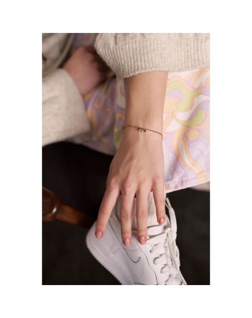 Set Montre Femme & Bracelet Bay en Acier rose doré