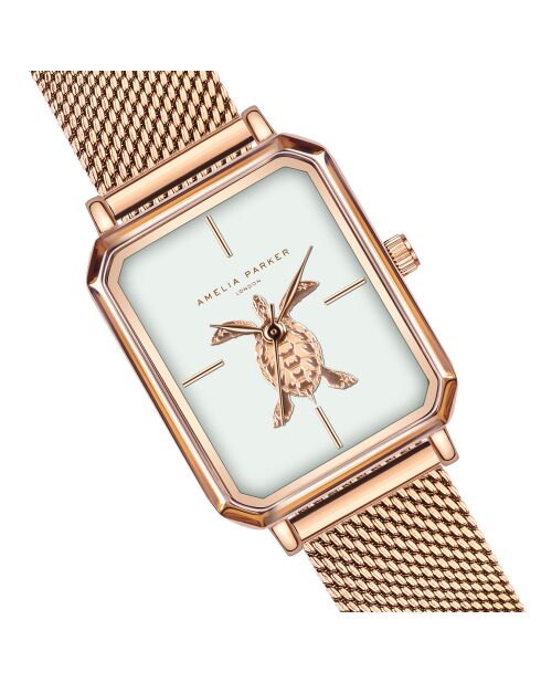 Set Montre Femme & Bracelet Serenity en Acier rose doré