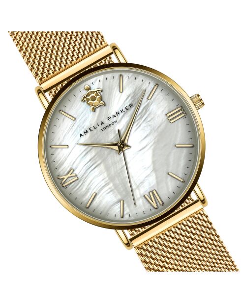 Set Montre Femme & Bracelet Pearl of the Sea en Acier doré