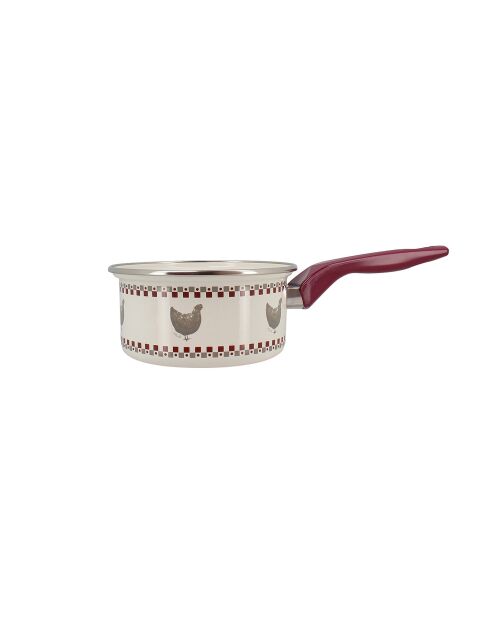 Cacerola Gallina beige/roja - D.14 cm