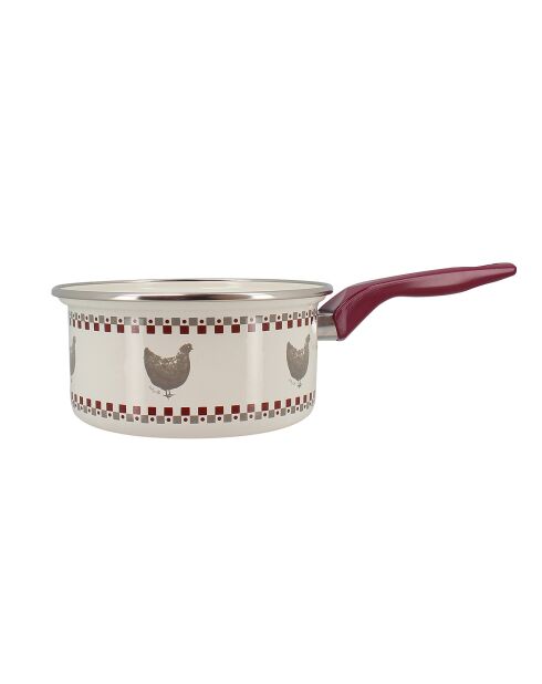 Casserole Gallina  beige/rouge - D.20 cm