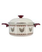 Olla Gallina beige/roja - D.24 cm