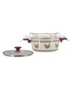 Gallina friteuse beige/rood - D.24 cm