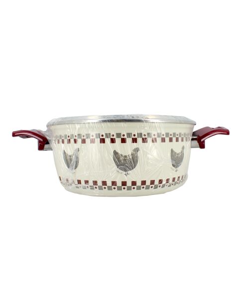 Gallina friteuse beige/rood - D.24 cm
