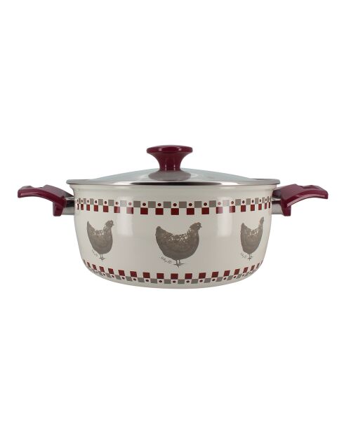 Gallina friteuse beige/rood - D.24 cm