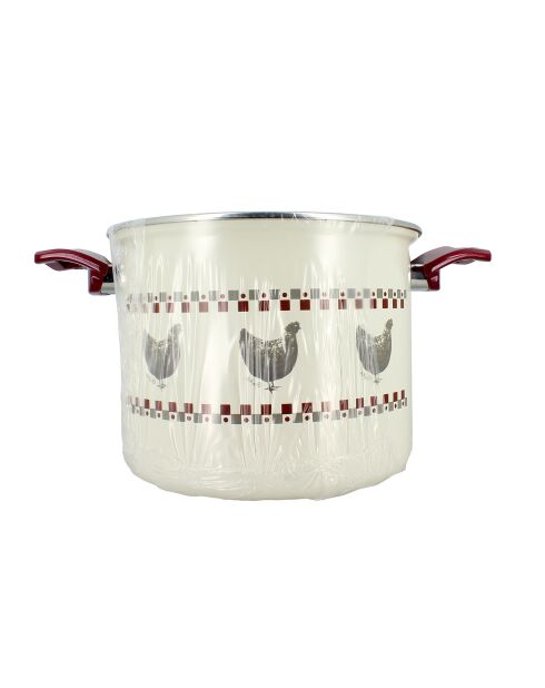 Vaso Gallina beige/rosso - D.24 cm
