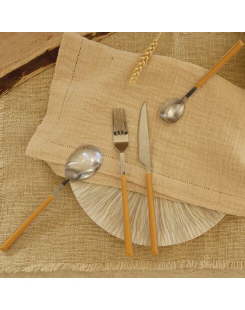 6 Fourchettes de table Colorama safran - 21 cm