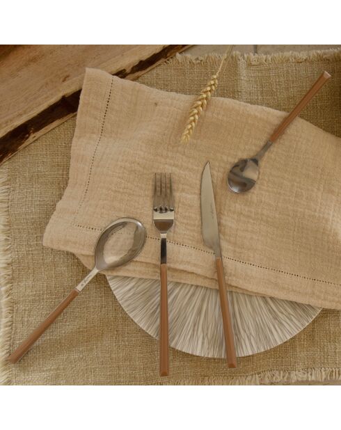 6 Fourchettes de table Colorama  noisette - 21 cm