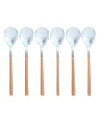 6 Cuillères de table Colorama noisette - 21.5 cm