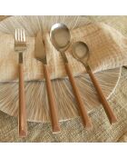 6 Couteaux de table Colorama noisette - 23.5 cm