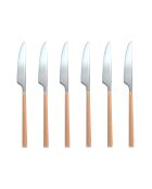6 Couteaux de table Colorama noisette - 23.5 cm