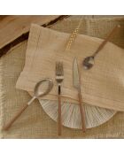 6 Couteaux de table Colorama noisette - 23.5 cm