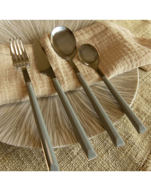 6 Fourchettes de table Colorama  grises - 21 cm
