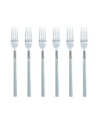 6 Fourchettes de table Colorama  grises - 21 cm