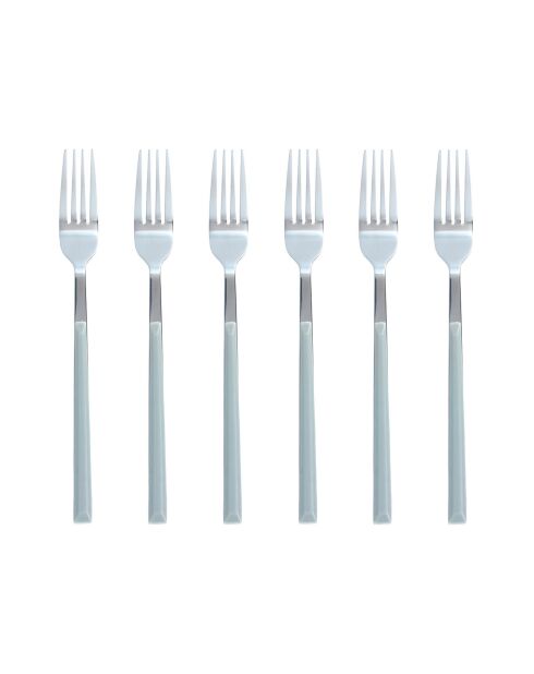 6 Fourchettes de table Colorama  grises - 21 cm