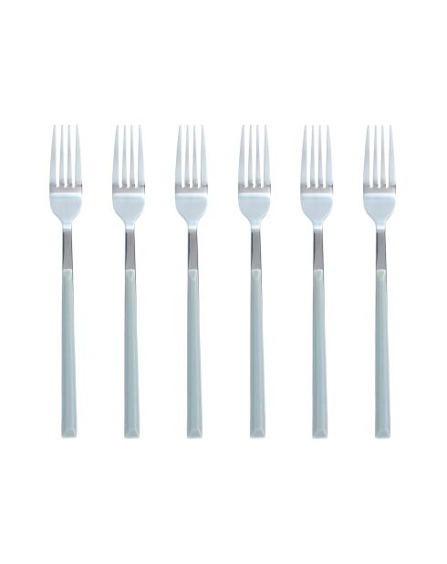 6 Fourchettes de table Colorama  grises - 21 cm
