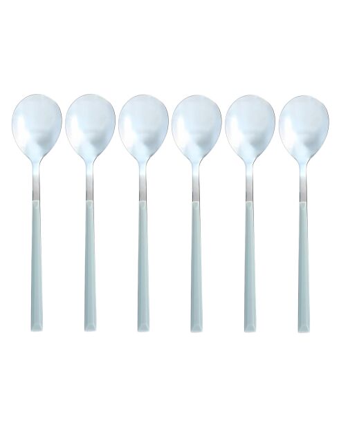 6 Cuillères de table Colorama grises - 21.5 cm
