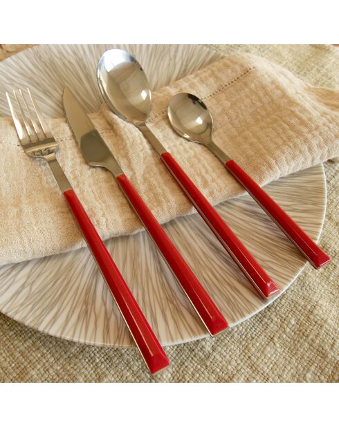 6 Couteaux de table Colorama magenta - 23.5 cm