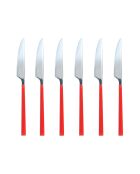 6 Couteaux de table Colorama magenta - 23.5 cm