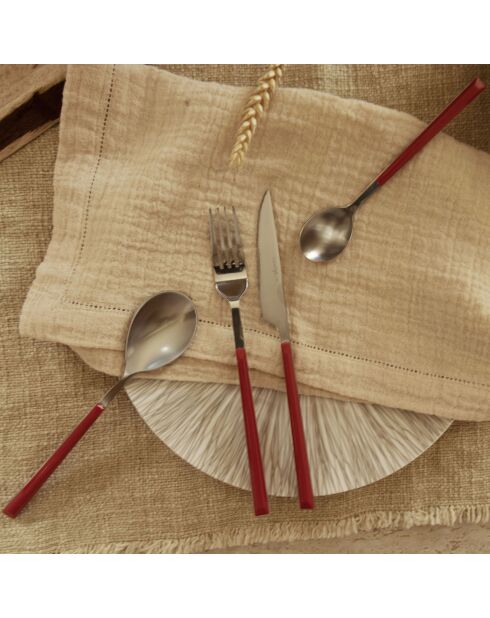 6 Couteaux de table Colorama magenta - 23.5 cm