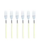 6 Fourchettes de table Colorama  crème - 21 cm