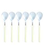 6 Cuillères de table Colorama crème - 21.5 cm