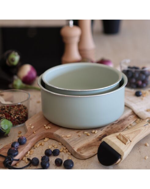 2 Casseroles Colorama celadon - D16/18 cm
