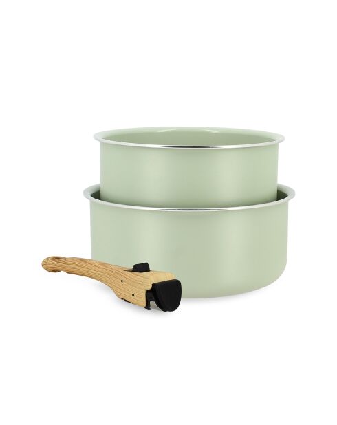 2 Casseroles Colorama celadon - D16/18 cm