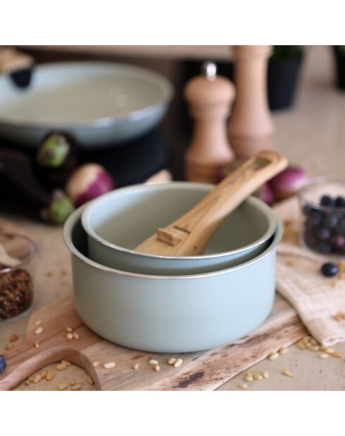 2 Casseroles Colorama celadon - D16/18 cm