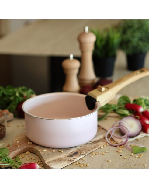 2 Casseroles Colorama roses - D.16/18 cm