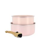 2 Casseroles Colorama roses - D.16/18 cm