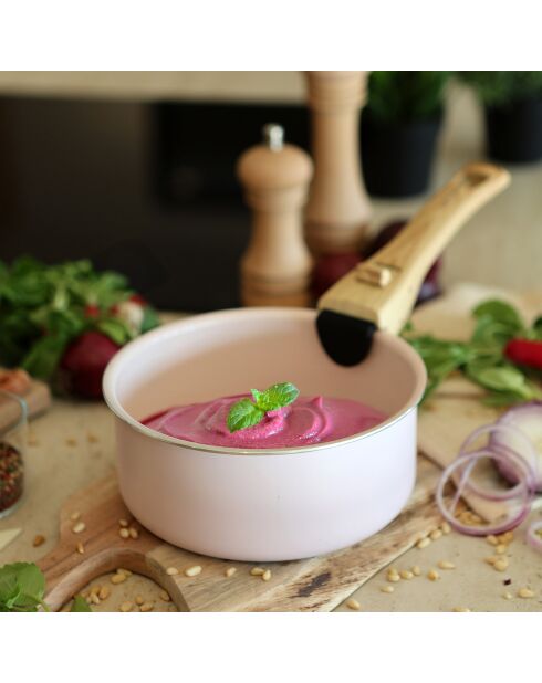 2 Casseroles Colorama roses - D.16/18 cm