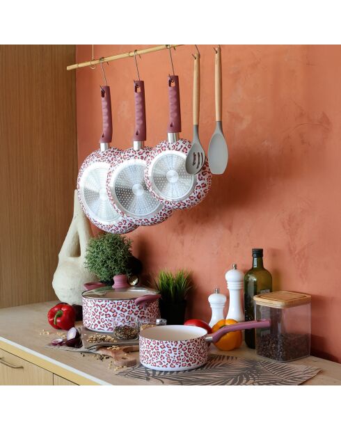 Casserole Léopard rose - D.18 cm