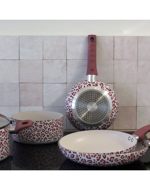 Casserole Léopard rose - D.18 cm