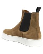 Chelsea Boots en Velours de Cuir beiges