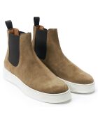 Chelsea Boots en Velours de Cuir beiges