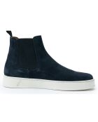 Chelsea Boots en Velours de Cuir bleu marine