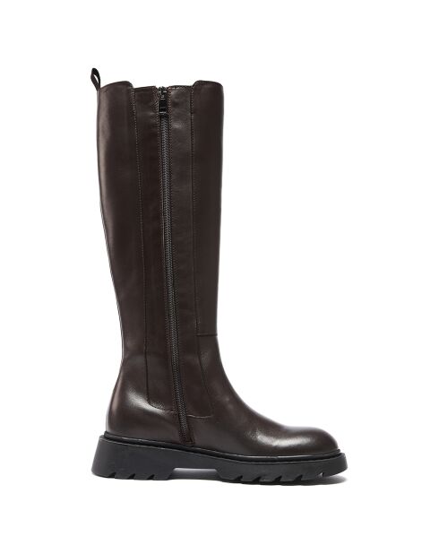 Bottes en Cuir marron