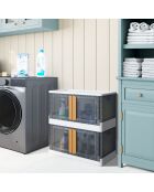 2 Boîtes de rangement empilables 72L