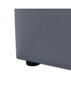 Lit coffre Hanna en PVC gris avec sommier 140x190cm