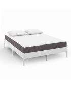Matelas mémoire de forme épaisseur 20cm blanc et gris 140x190cm