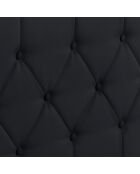 Lit coffre Hanna en PVC noir avec sommier 160x200 cm