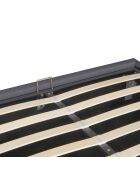 Lit coffre Otto en tissu gris avec sommier 160x200cm