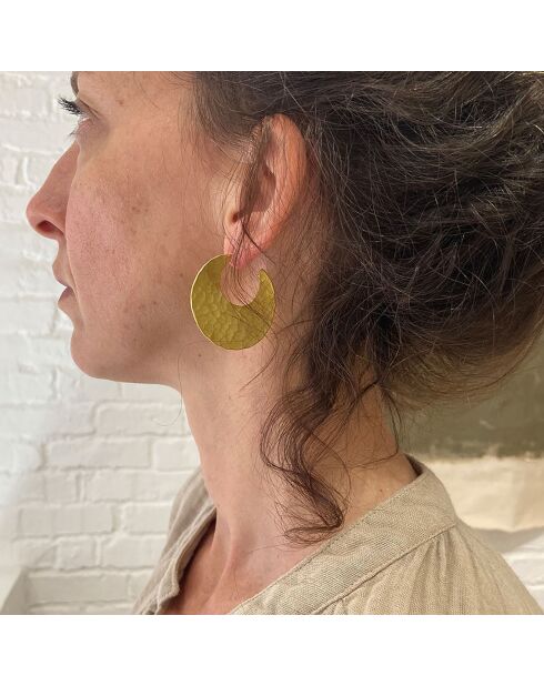Boucles d'oreilles Elsa en Laiton dorées